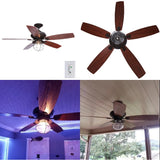 Sailwind II 52 in. Indoor/Outdoor Oil-Rubbed Bronze Ceiling Fan with Wall Control and Light Kit Hampton Bay AG908OD-ORB Home Decorators Outlet HomeDecorAndTools.com