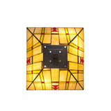 River of Goods 19285 24.25 in. Amber Table Lamp with Stained Glass Shade - HomeDecorAndTools.com