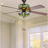River of Goods 19165 52 in. Indoor Teal Ceiling Fan with Light Kit and Remote Control