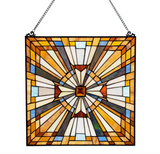 River of Goods Multi-Colored Stained Glass Pharaoh's Jeweled Window Panel 13483