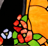 River of Goods Multi Stained Glass Cats in the Garden Window Panel 14924