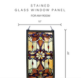 Amber Stained Glass Brandi's Window Panel River of Goods 13270 HOME DECORATORS OUTLET HomeDecorAndTools.com