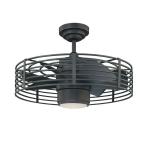 Industrial 23 in. Natural Iron Indoor Ceiling Fan with Light and Remote Control