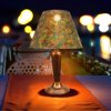 River of Goods 19215 Punched Metal Solar LED Outdoor Table Lamp